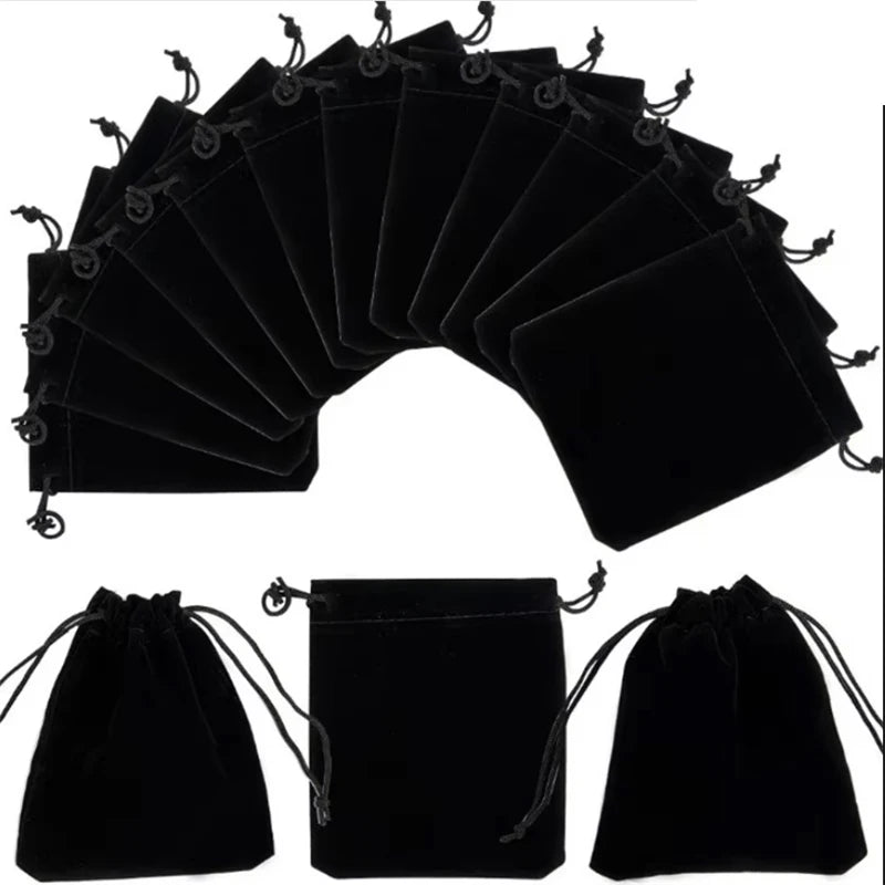 20/50 Pieces Black Velvet Dice bag Packing bags 7*9cm / 9*12cm Drawstring bags & Pouches for Board Games Card Game