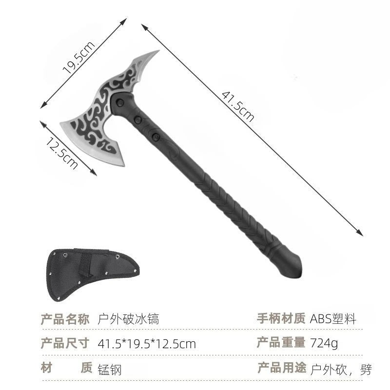 Multi Functional Forged Manganese Steel Tactical Hand Axe Convenient Outdoor Camping Survival Axe Mountain Cutting EDC Tool