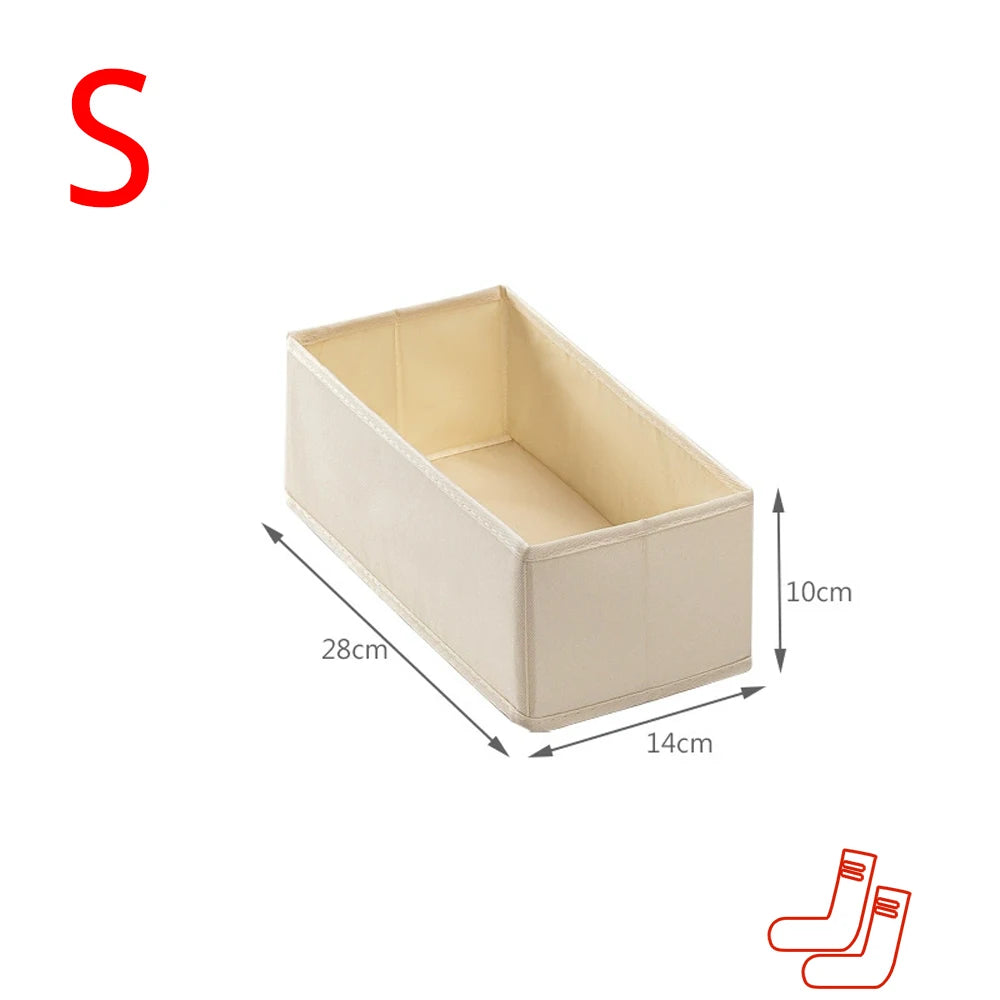 Foldable Clothes Organizer Underwear Socks Bra Clothes Pants Storage Box Closet Wardrobe Organization Household Dresser Storage