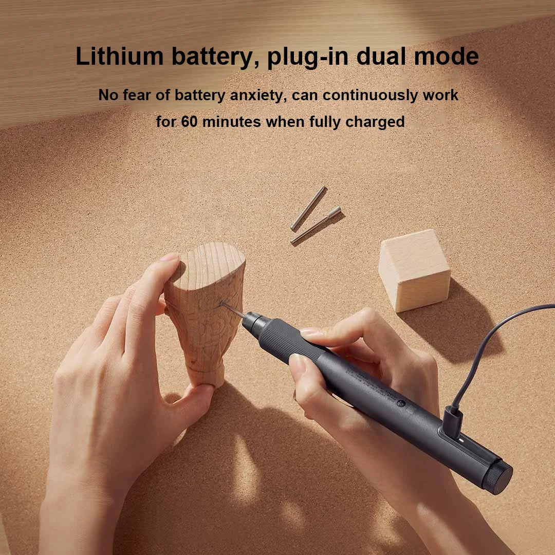 XIAOMI Electric Carving Pen Set Mini Drill Grinding Machine Variable Speed Rotary Engraver Angle Grinder Home Hand Tool