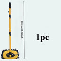 Long-handled car wash brush, microfiber cleaning products with a 15° curved extension rod, yellow, truck cleaning products