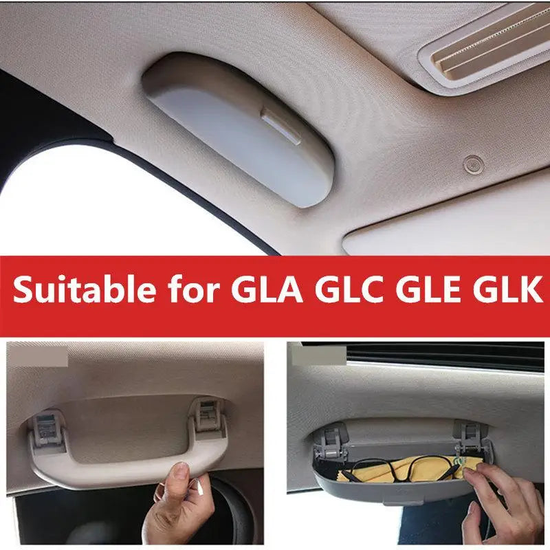 For Mercedes Benz GLA X156 GLC X253 C253 GLE W292 C292 GLK X204 Glasses Case Sunglass Sunglasses Holder Case Box Car Storage Box