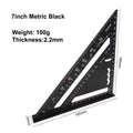 7 rule Woodworking Square Metric Triangle Ruler Made of Aluminium 90 Degree Thin Style Triangle Protractor for Carpenter Roofer
