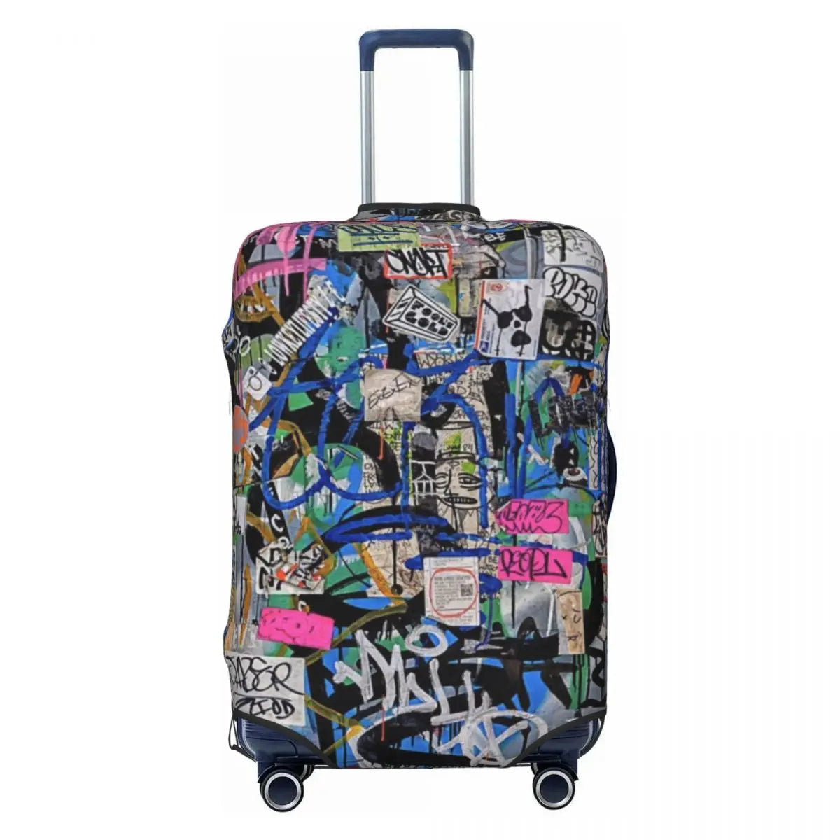 Custom Colorful Abstract Graffiti Camouflage Pop Art Suitcase Cover Dust Proof Travel Luggage Covers for 18-32 inch