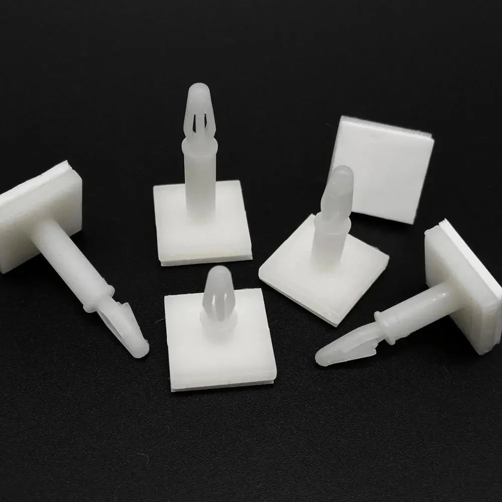 HC-5/6/8/9/11/13 Nylon Plastic (3M GLUE)stick on PCB Spacer Standoff 3mm Hole support Locking Snap-In Posts fixed clips Adhesive