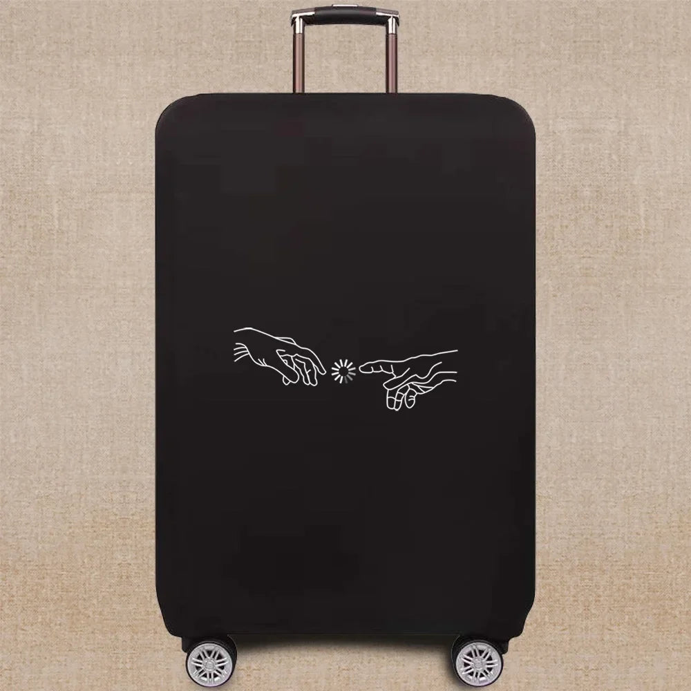 Travel Accessories Luggage Case Suitcase Dust Protective Cover 18-28 Inch Whitepicture Pattern Series Trolley Case Elastic Cover