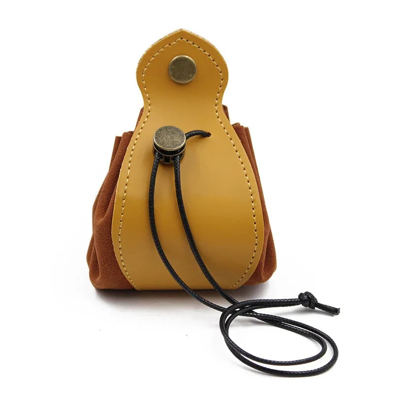 Artificial Leather Dice Bag Tray Design Viking Style Vintage Medieval Drawstring Pouch For D&D Role Playing RPG Game Coin Purse