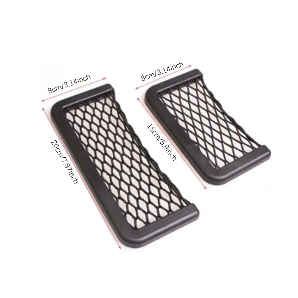 2-Piece RV Storage Mesh Pocket Car Adhesive Mesh Pocket Car Bracket 3.15 Inch * 15 8cm * 7.87 Inch Universal