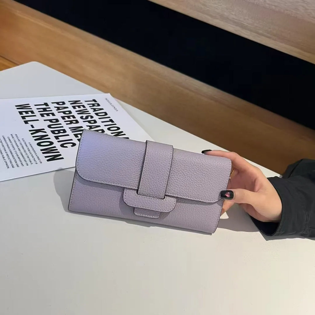 2025 Latest Light Luxury High Quality Lychee Pattern Cowhide Clutch Bags Fashion Lady Genuine Leather Shoulder Bags