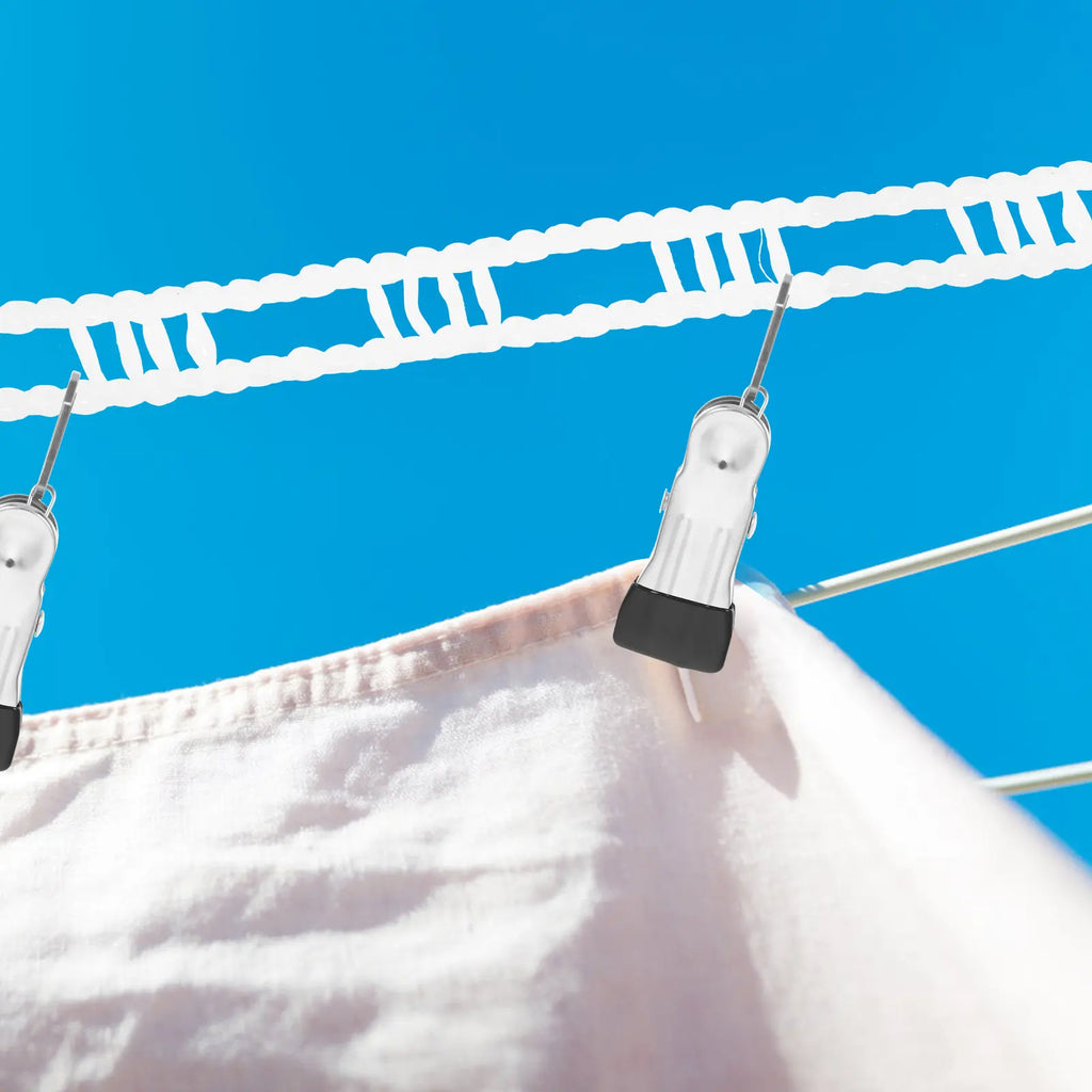 2Pcs Portable Outdoor Clothesline Heavy-Duty Pe Stainless Steel Windproof Travel Clothesline for Camping Hiking Vacation Drying