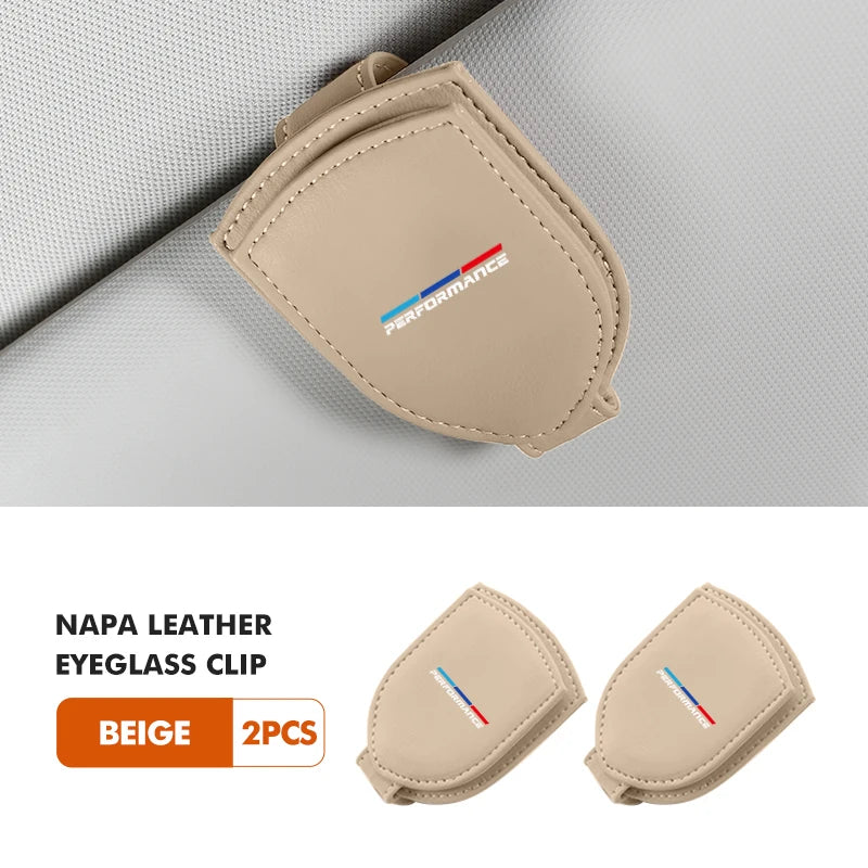 For BMW Car Glasses Holder Sun Visor Sunglasses Clip Card Accessories 1 3 5 Series X1 X3 X4 X5 X7 G20 G38 F20 F39 F48 E46