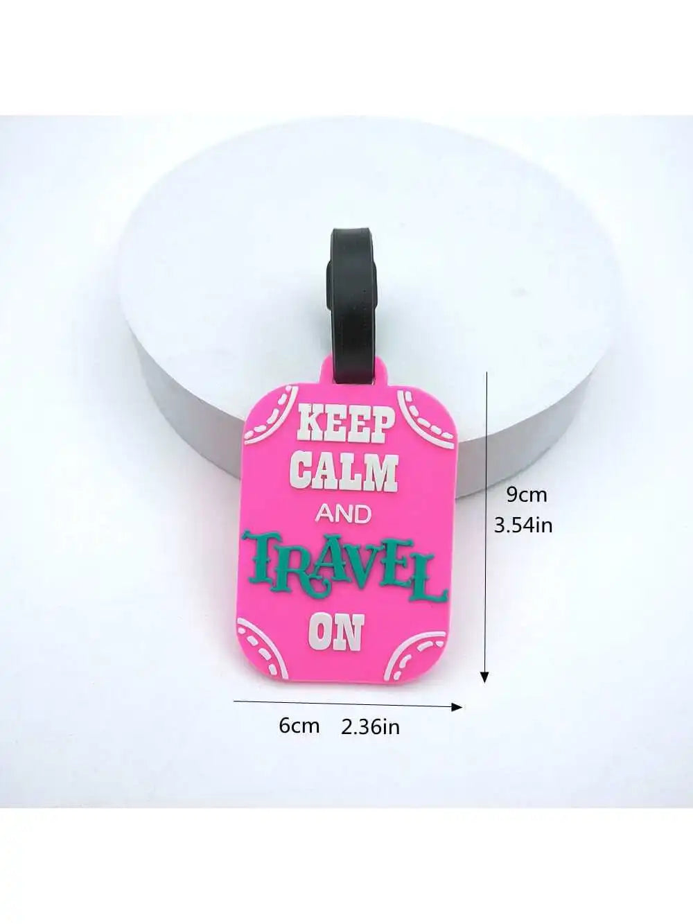 Funny Luggage Tags Silicone Travel ID Identifiers with Name Card & Strap, Durable Bag Labels for Suitcases, Backpacks & Business