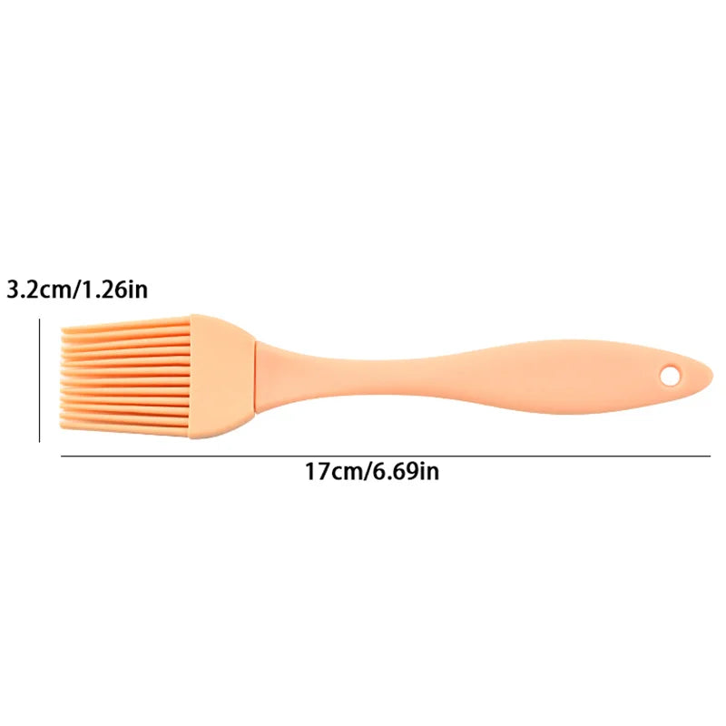 【Silicone Oil Brush Barbecue Basting Brush Seasoning Sauce Cake Bread Butter Egg Heat Resistant Kitchen Baking Cooking Tool】