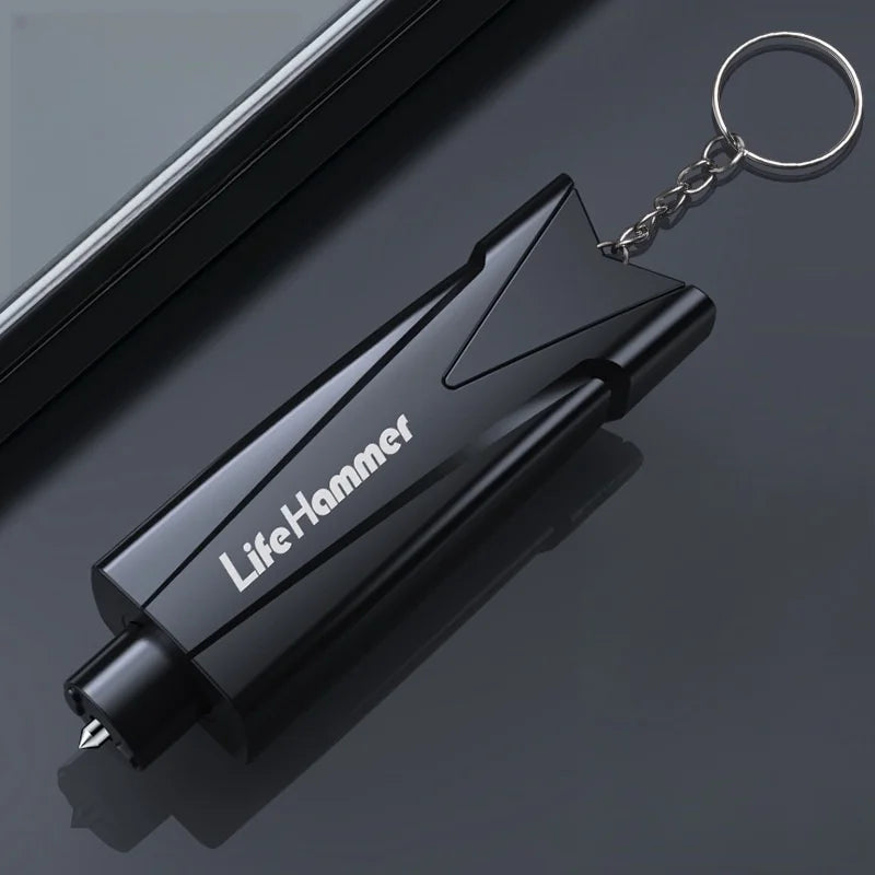 Car Safety Hammer Auto Emergency Glass Window Breaker Seat Belt Cutter Life-Saving Car Emergency Escape Hammer Survival Whistle