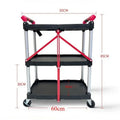 Aluminium Alloy Foldable Tool Storage Cabinet Trolley Wheel Portable Outdoor Non-slip Handle Waterproof Tools Packaging Cabinet