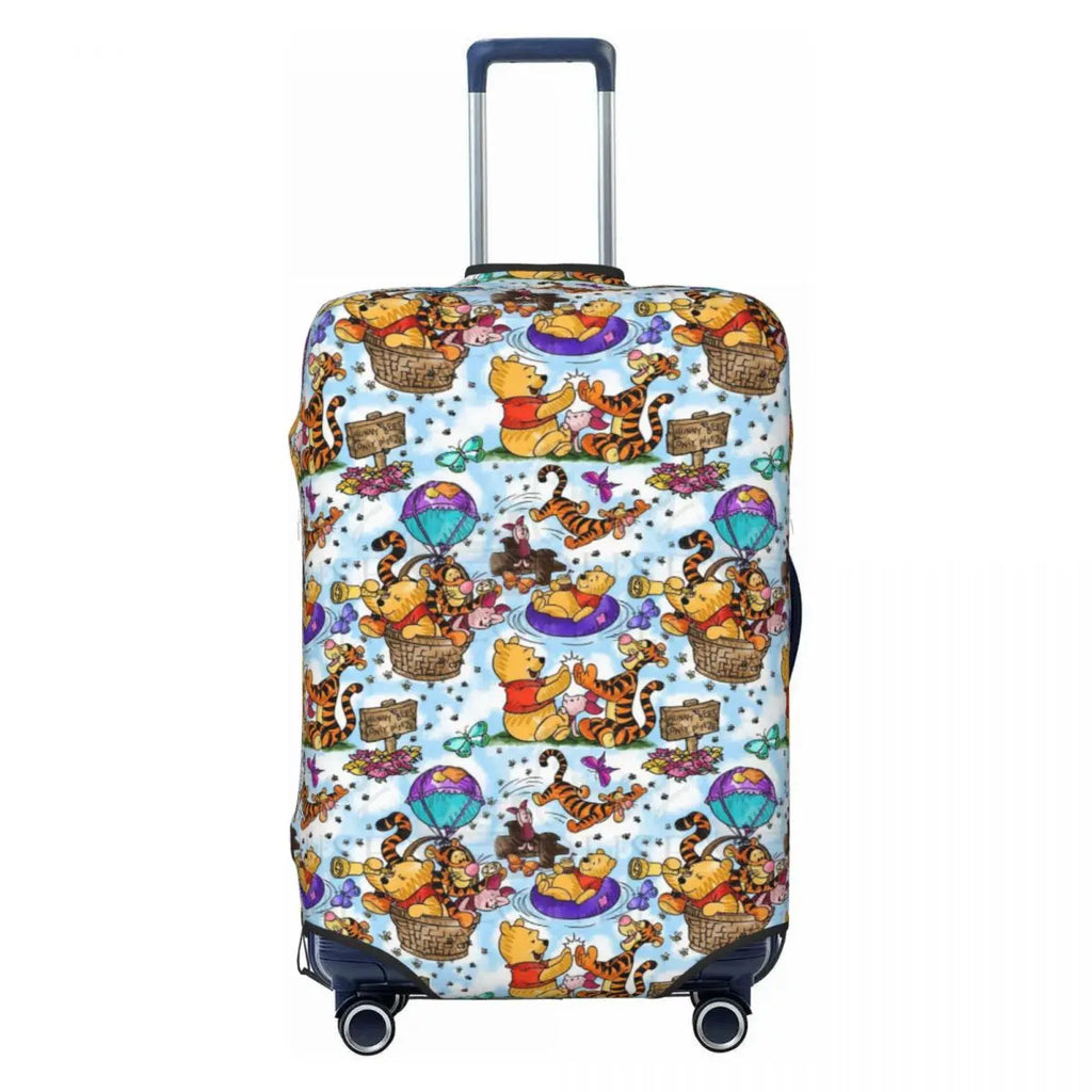 Custom W-Winnie Anime The Pooh Luggage Cover Fashion Suitcase Protector Covers Suit For 18-32 inch