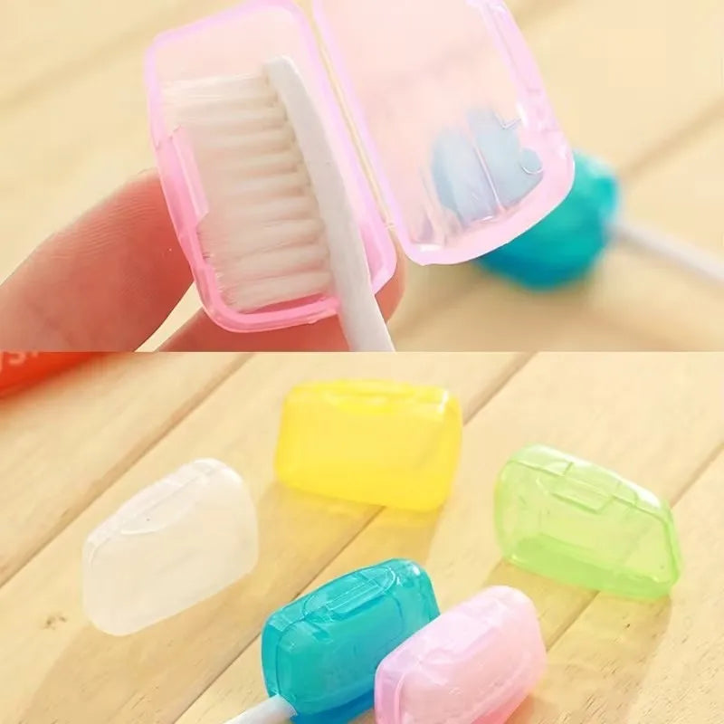 5pcs Portable Toothbrush Cases – Durable Travel Storage, Easy Clean, Unscented, Personal Hygiene