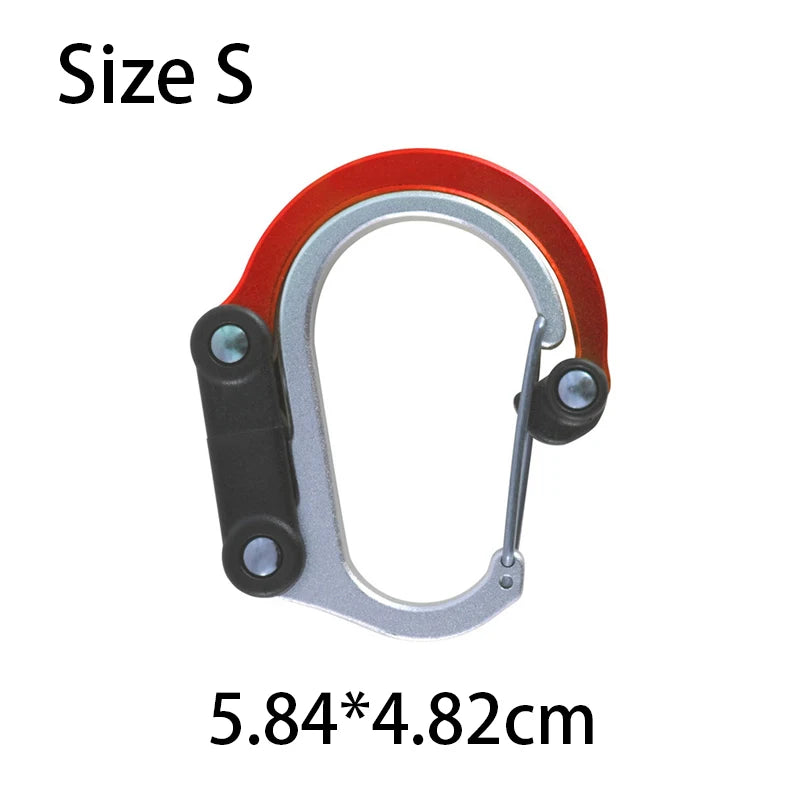 Multifunctional Hybrid Gear Clip Carabiner 360 Degree Rotating Hook Strong Buckle Camping Hiking Travel Backpack Outdoor Gadget
