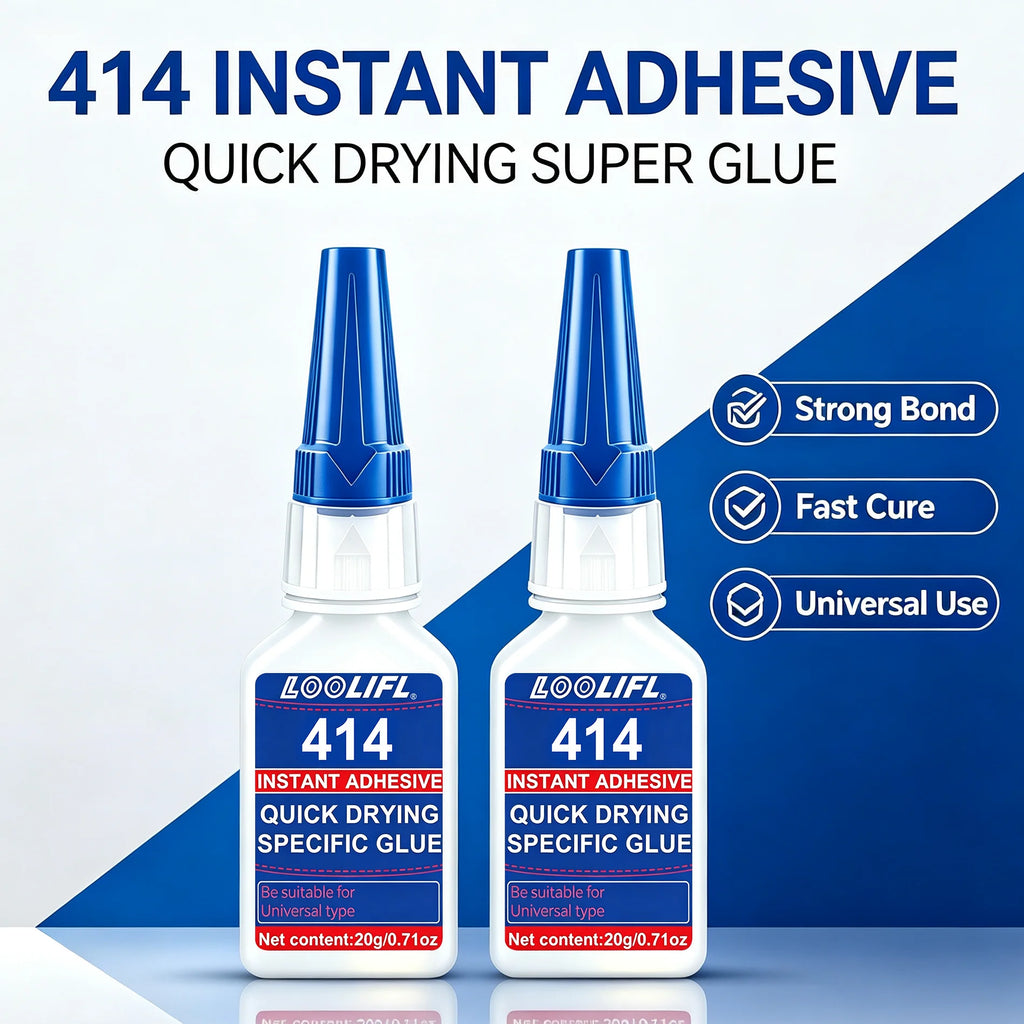 LOOLIFL 414 Instant Adhesive 20g Super Glue Multi Purpose Repair Glue for  Plastic Metal Rubber Wood Ceramic Glass DIY Bonding