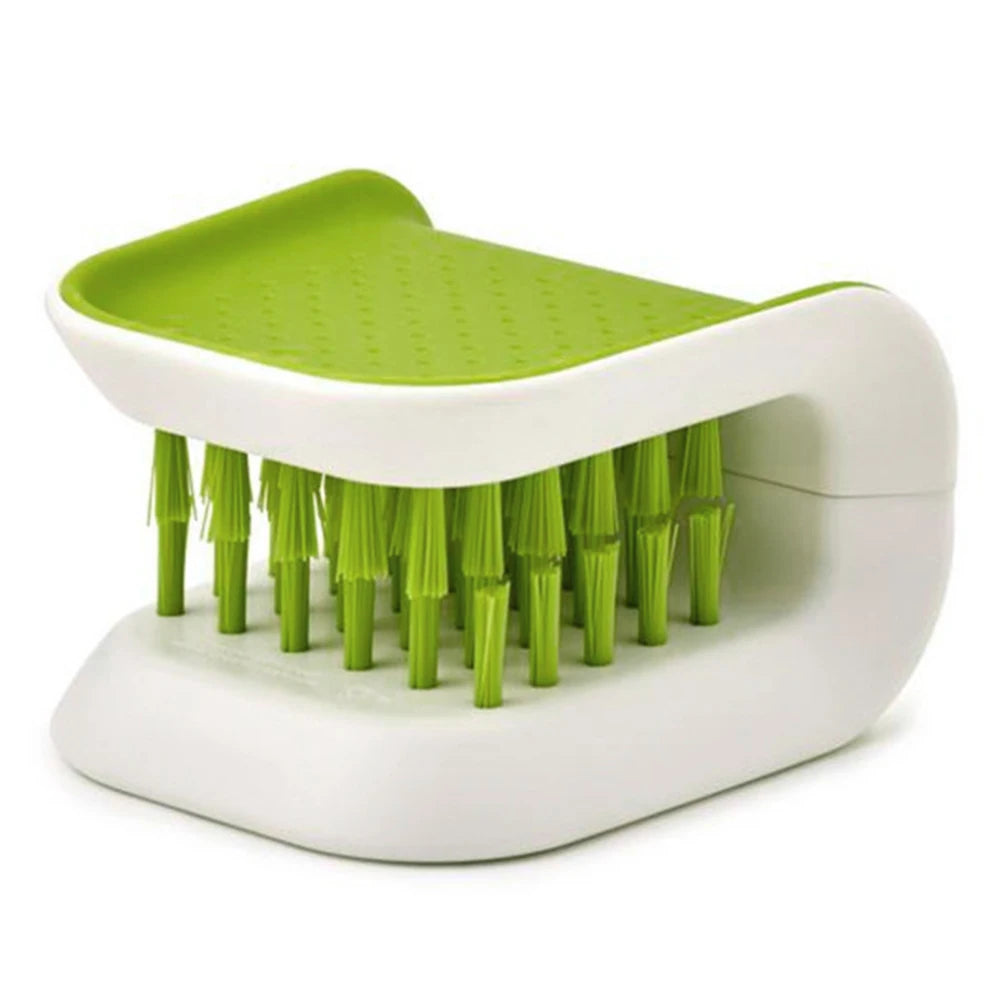 Automotive Safe Belt Washing Tool Double Sided U Type Foldable Car Interior Openable Cleaning Brush Knife and Cutlery Cleaner