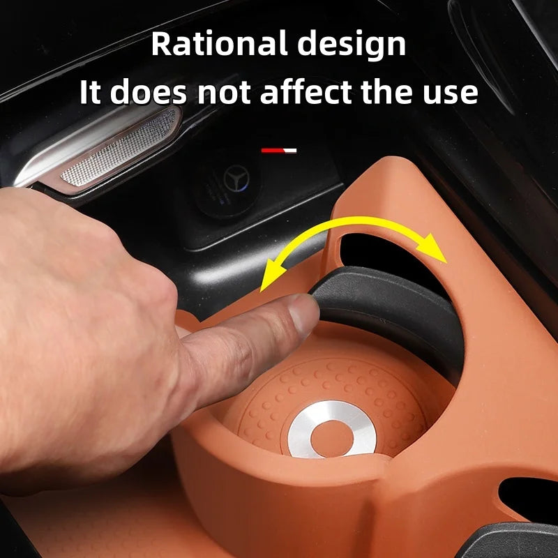 For Mercedes-Benz GLC 300 260 Cup Holder Storage Silicone Box Interior Anti-Slip Mat Car Accessories modification