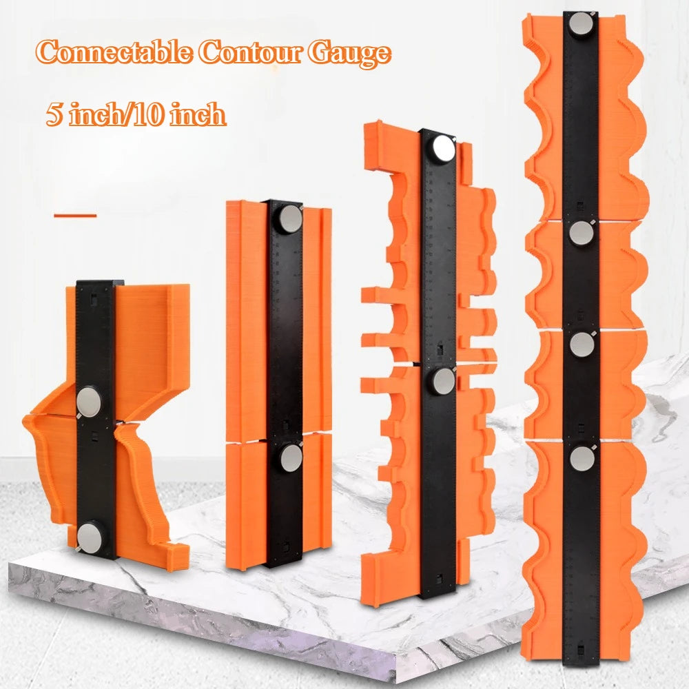 5/10inch Multifunctional Curved Ruler Type Taking Device Copy Gauge Woodwork Stone Automotive Irregular Shape Measure Tool