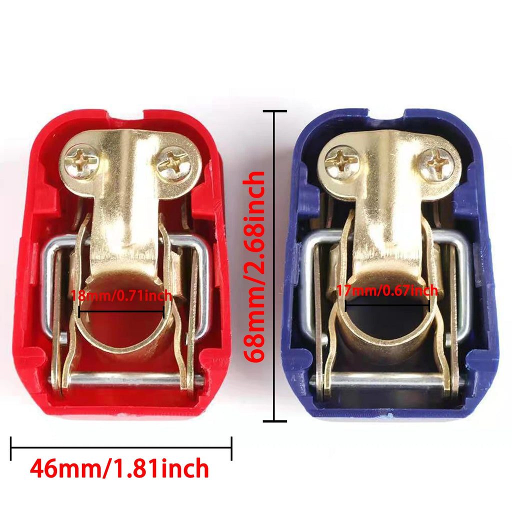 Car Battery Terminal Connector 12V 24V Adjust Disconnect Cover Quick Release Toolless Battery Connector Clamps