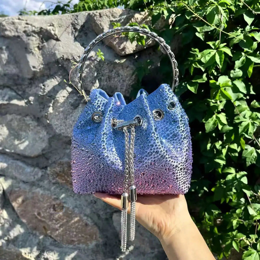 Luxury Designer Women Handbag Glitter Shiny Diamond Clutch Purse Wedding Party Banquet Bag Crystal Rhinestones Evening Bag