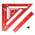 Woodworking Square Protractor Aluminum Miters Triangles Ruler Layout Measuring