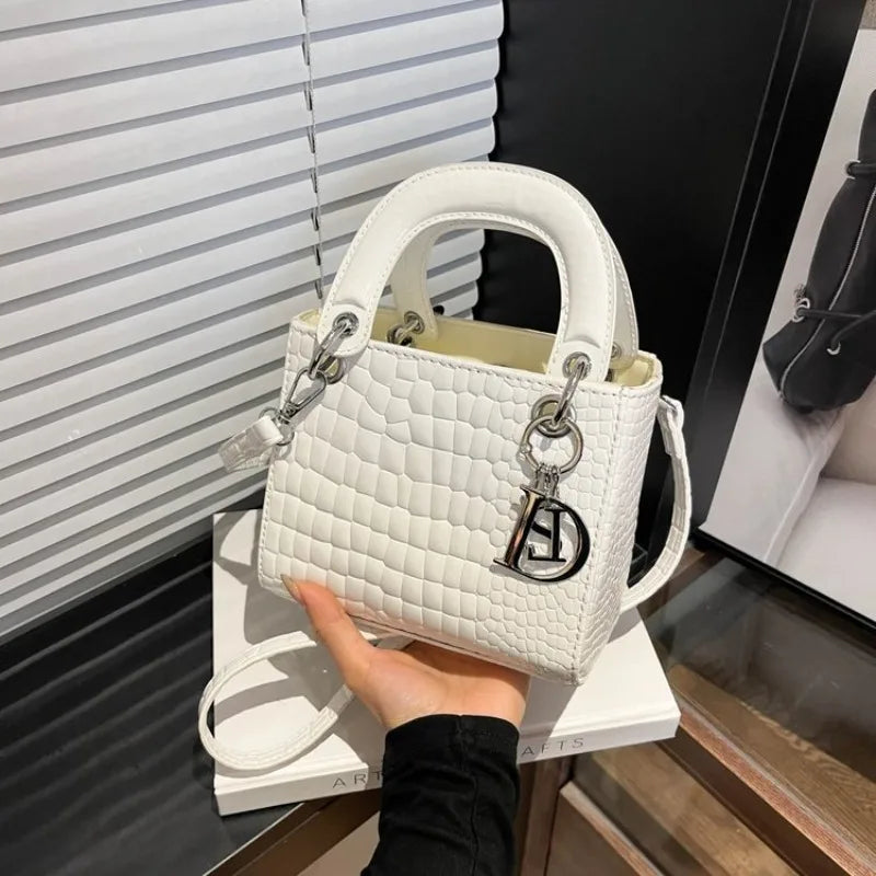 Leisure Business Diaper Bag For Ladies Unique Vintage Leather Handbag Large Capacity Square Satchel Stylish Clutch For Party