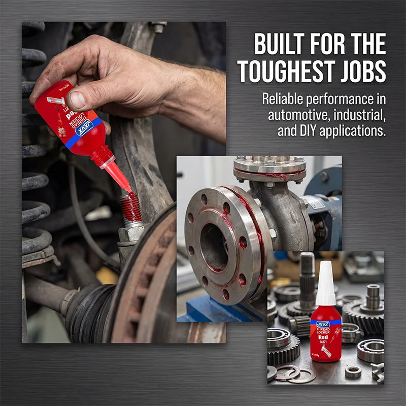 10ml High Strength Red Anaerobic Adhesive, High Strength Screw Locking Agent, Oil Resistant Fast Curing Adhesive for Fixing Metal Nuts and Bolts