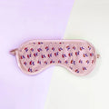 🌟 Top Rated! Pink Cherry Satin Eye Mask, Ultra-Soft Blackout Sleep Cover, Perfect for Naps, Flights & as a Universal Gift for A