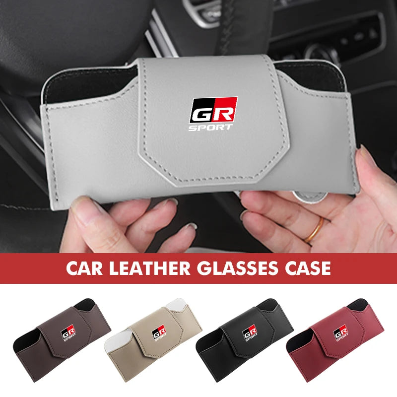 Car Glasses Holder Sun Visor Sunglasses Clip Card Accessories For Toyota C-HR CHR Logo 2016 2017 2018 2019 2021 2022 Fortuner