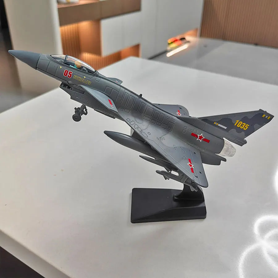 Fighter Die Casting Models-High Quality Alloy, Fine Gray and Stealth Aircraft with Brackets, Fighter Models