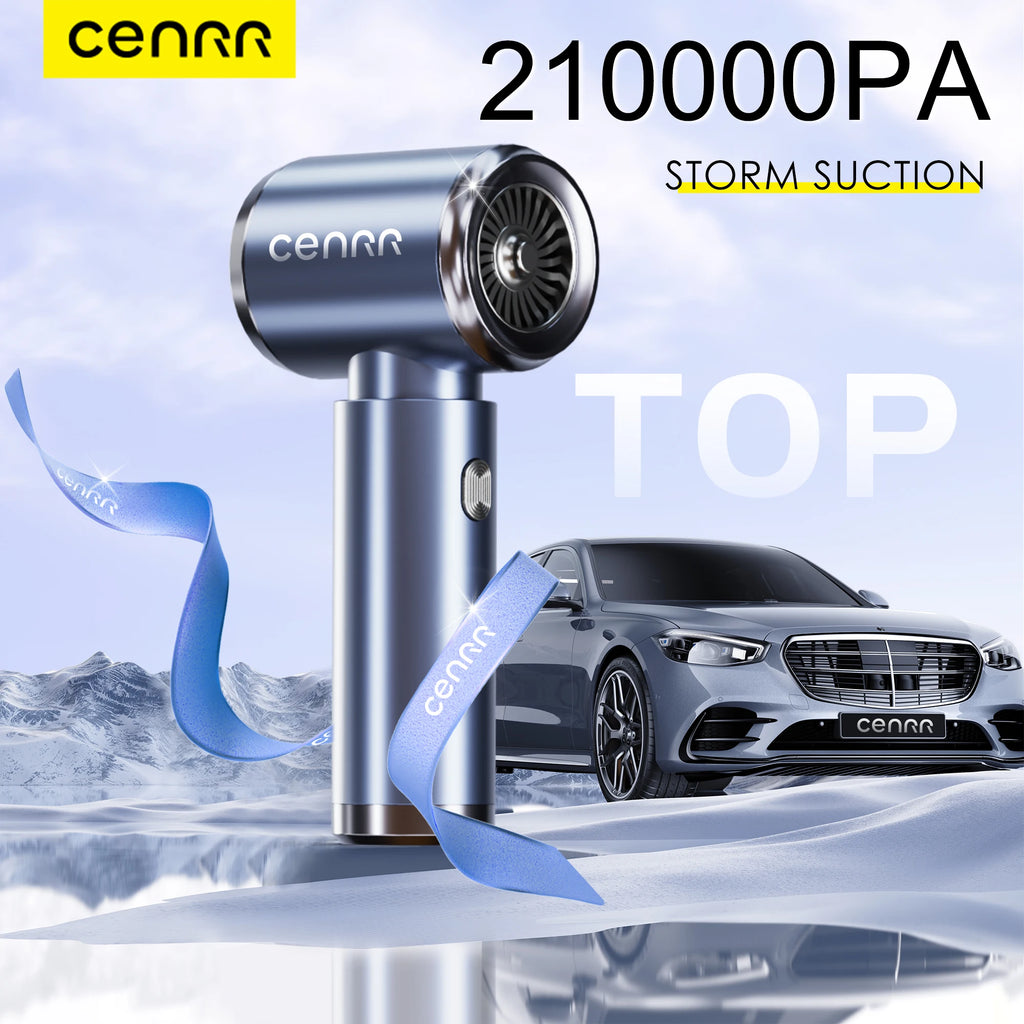 CENRR 210000PA Mini Car Vacuum Cleaner Portable Strong Suction Vacuum Cleaner Handheld Wireless Powerful Car Cleaning Machine