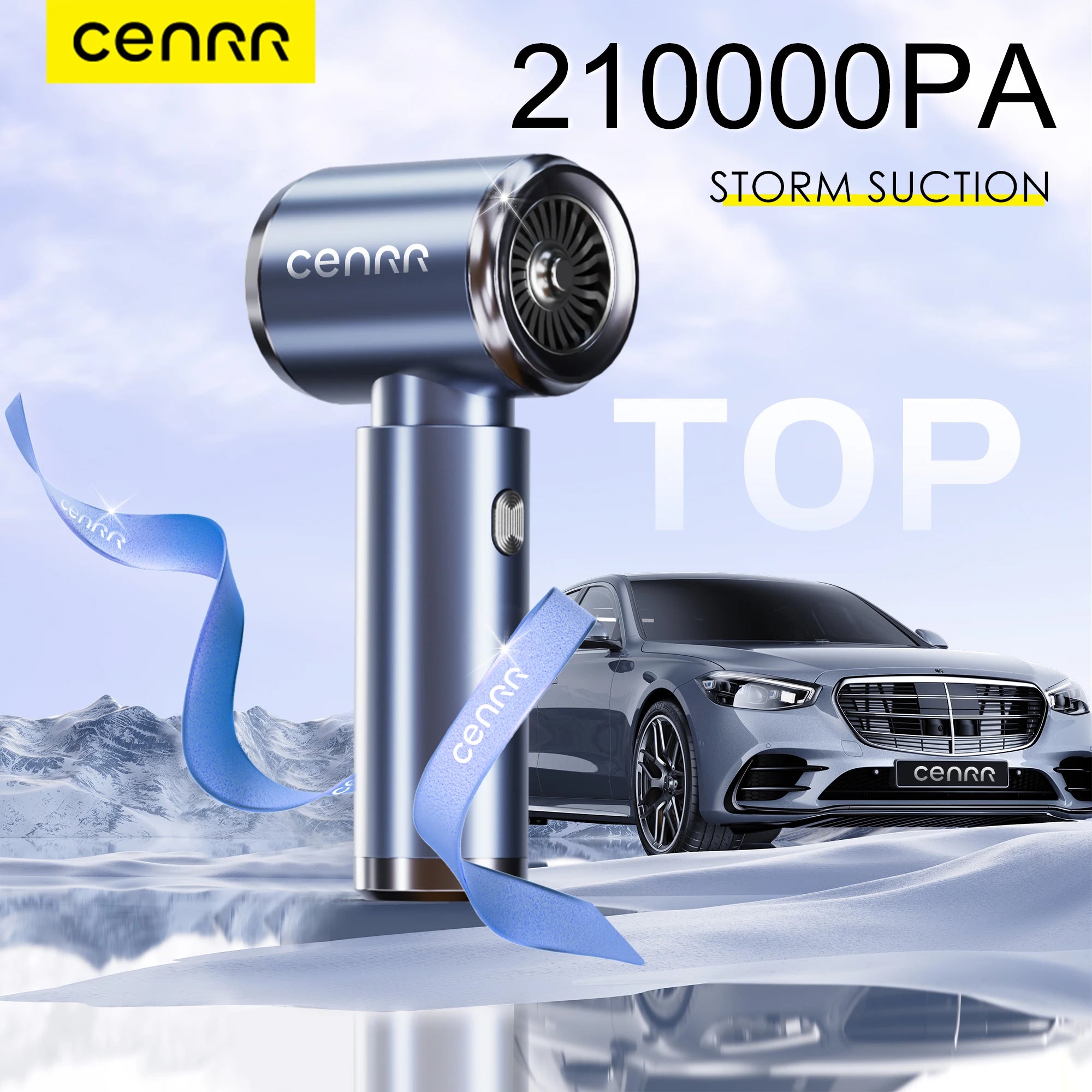 CENRR 210000PA Mini Car Vacuum Cleaner Portable Strong Suction Vacuum Cleaner Handheld Wireless Powerful Car Cleaning Machine