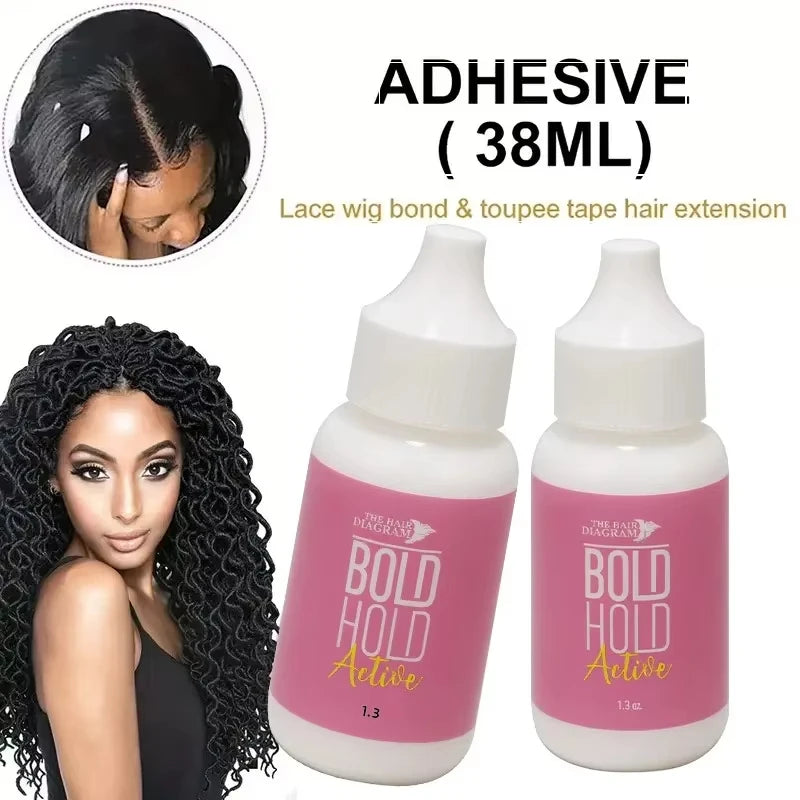 Mild Non-Irritating Waterproof Lace Wig Glue Quick-Drying Secure Adhesive Water-Based Formula for Comfortable Wig Attachment