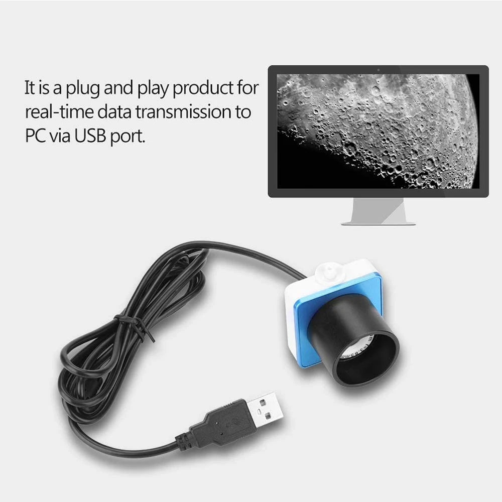 EYSDON 1.25 Inch Digital Telescope Eyepiece with USB Port Electronic Camera for Astrophotography Real-time Data Transmission