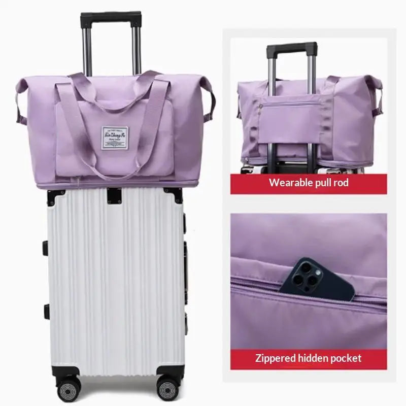 C 1Pcs Luggage Organizer Bag Handbag Large Capacity Expanding Travel Bags Waterproof Portable Travel Clothes Storage Bag