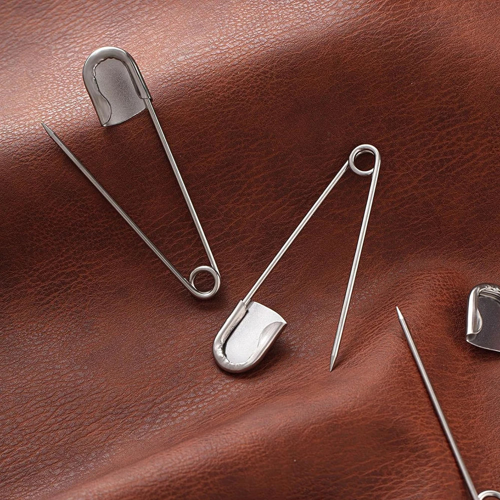 4PCS Large Safety Pins Stainless Steel Safety Pins Heavy Duty Strong Laundry Pins for Sewing Quilting Crafts and Decorations