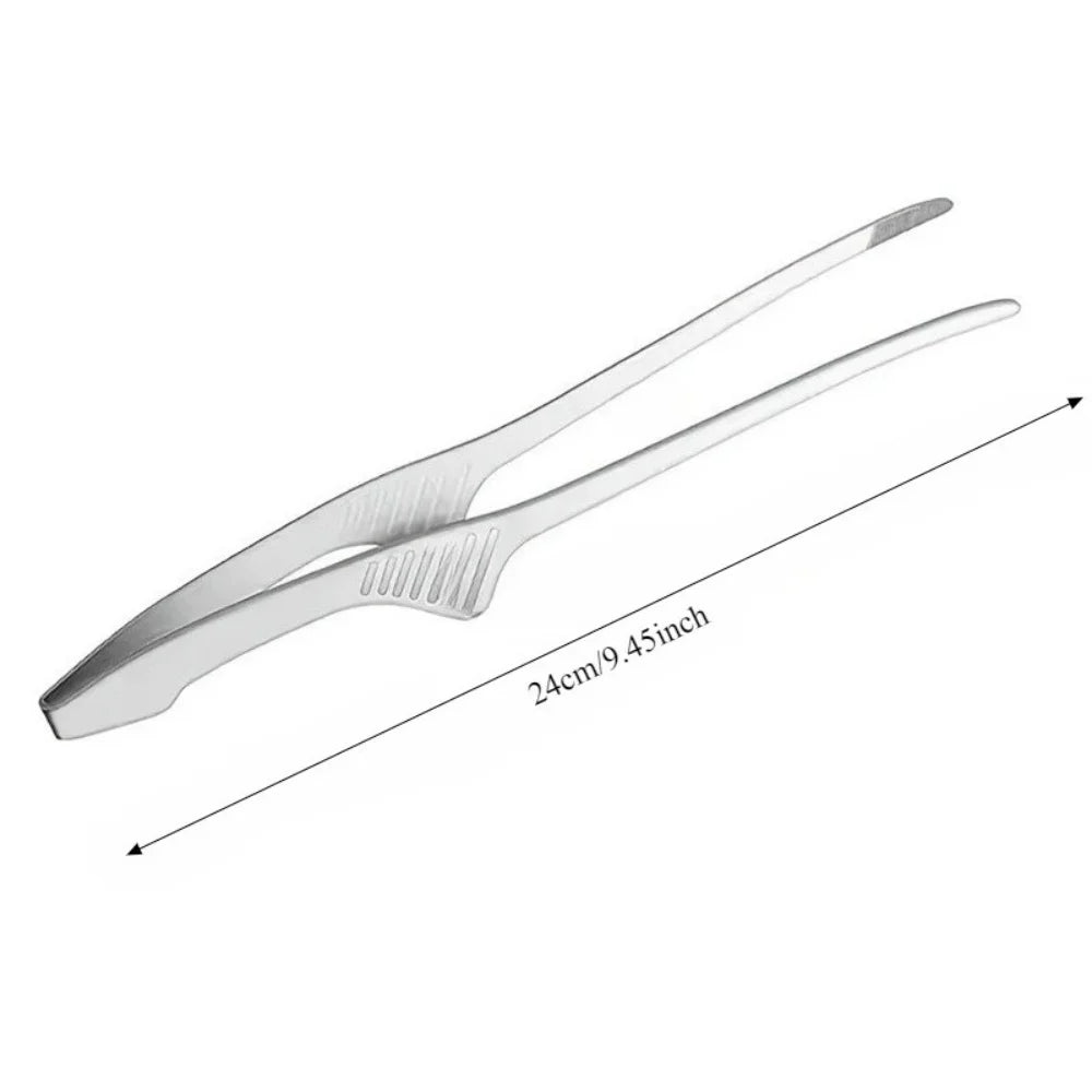 Reusable BBQ Tongs Non Slip Cooking Utensils Stainless Steel Tongs for Serving Food, Salad, Camping, Barbecue, Buffet BBQ Gadget