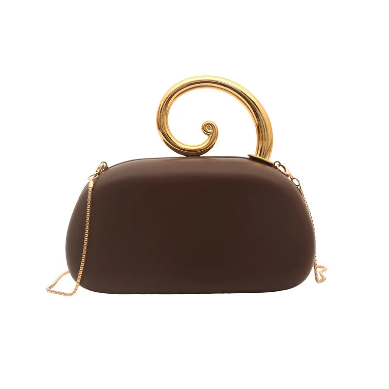 2026 New Fashion Design Irregular Handle Women's Evening Box Bag Luxury High End Party Clutch Handbag Bride Trend Crossbody Bag