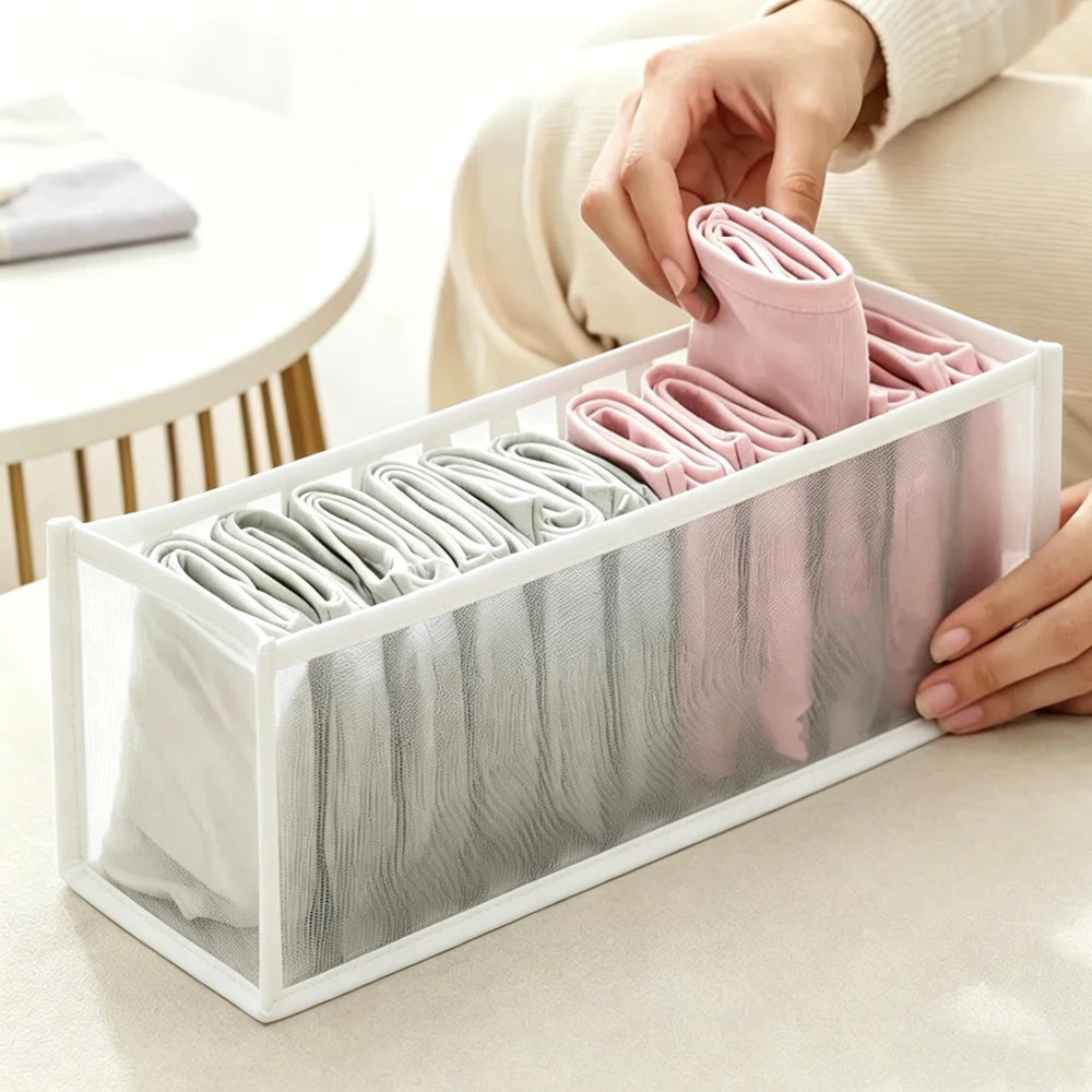 Wardrobe Clothes Organizer Foldable Underwear Drawers Organizers Underpants Storage Box Drawer Dividers Bra Sock Organizer Box