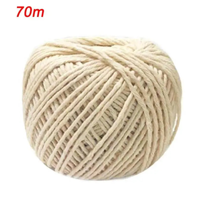 1/2 Roll Cooking Tools Butcher's Cotton Twine Meat Prep Trussing Turkey Barbecue String Meat Sausage Tie Rope Meat Prep Trussing