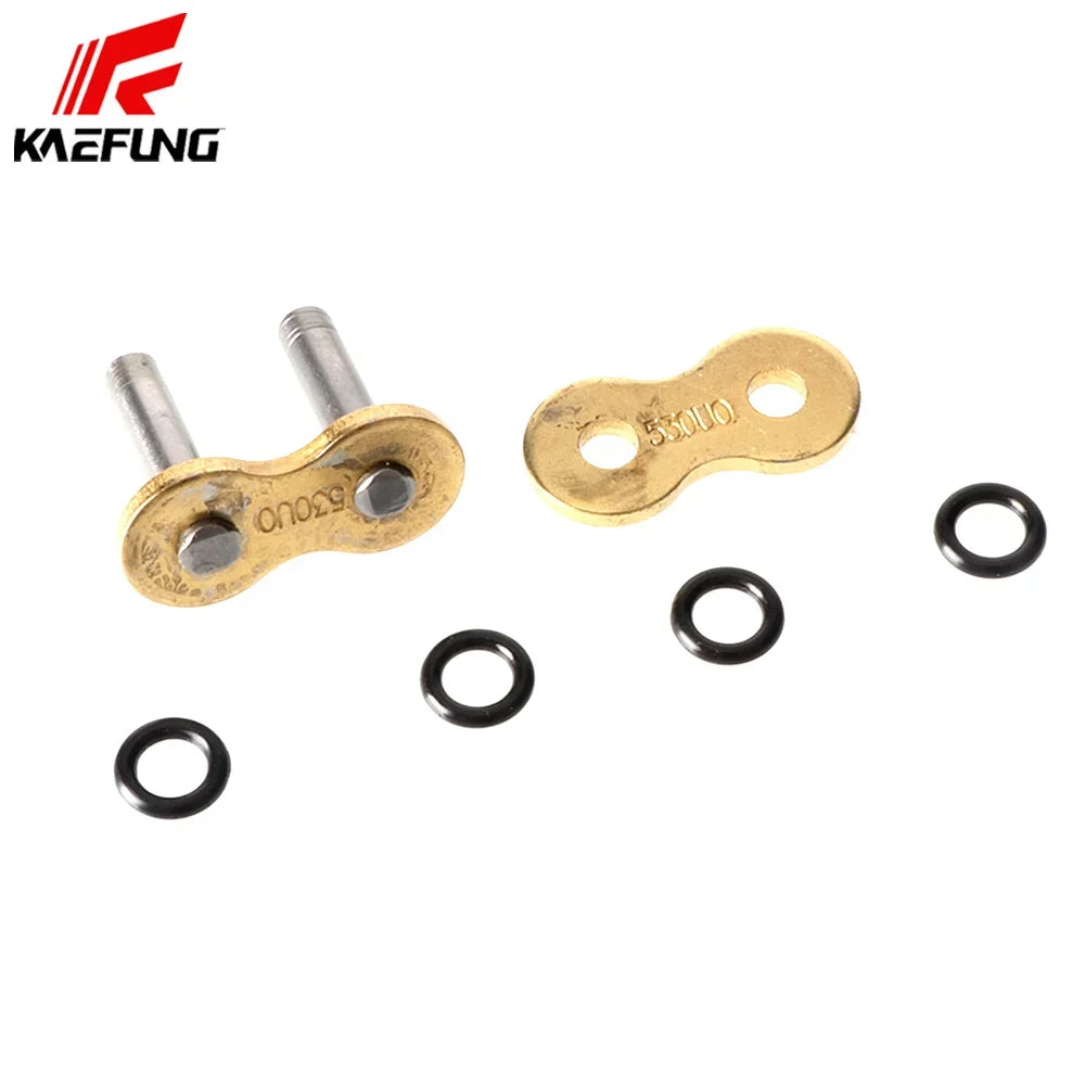 Compatible 428 520 525 530 Chain Link Gold Chains Rivet Connecting Link Motorcycle Sprockets Replacement Parts Accessorry With