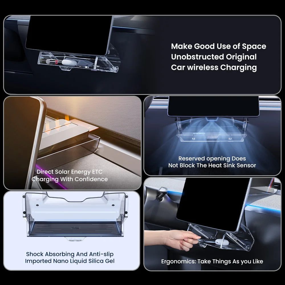 YZ For Tesla Model 3/Y/YL  Juniper 2021-2026 Organizer Accessories central control screen storage box tissue box storage