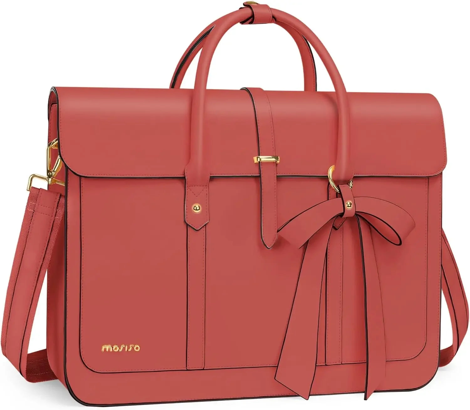 MOSISO Women's Tote Bag for MacBook 13 14 15 16 17.3 inch Notebook PU Leather Laptop Shoulder Bag Backpack Handbag Dual-purpose