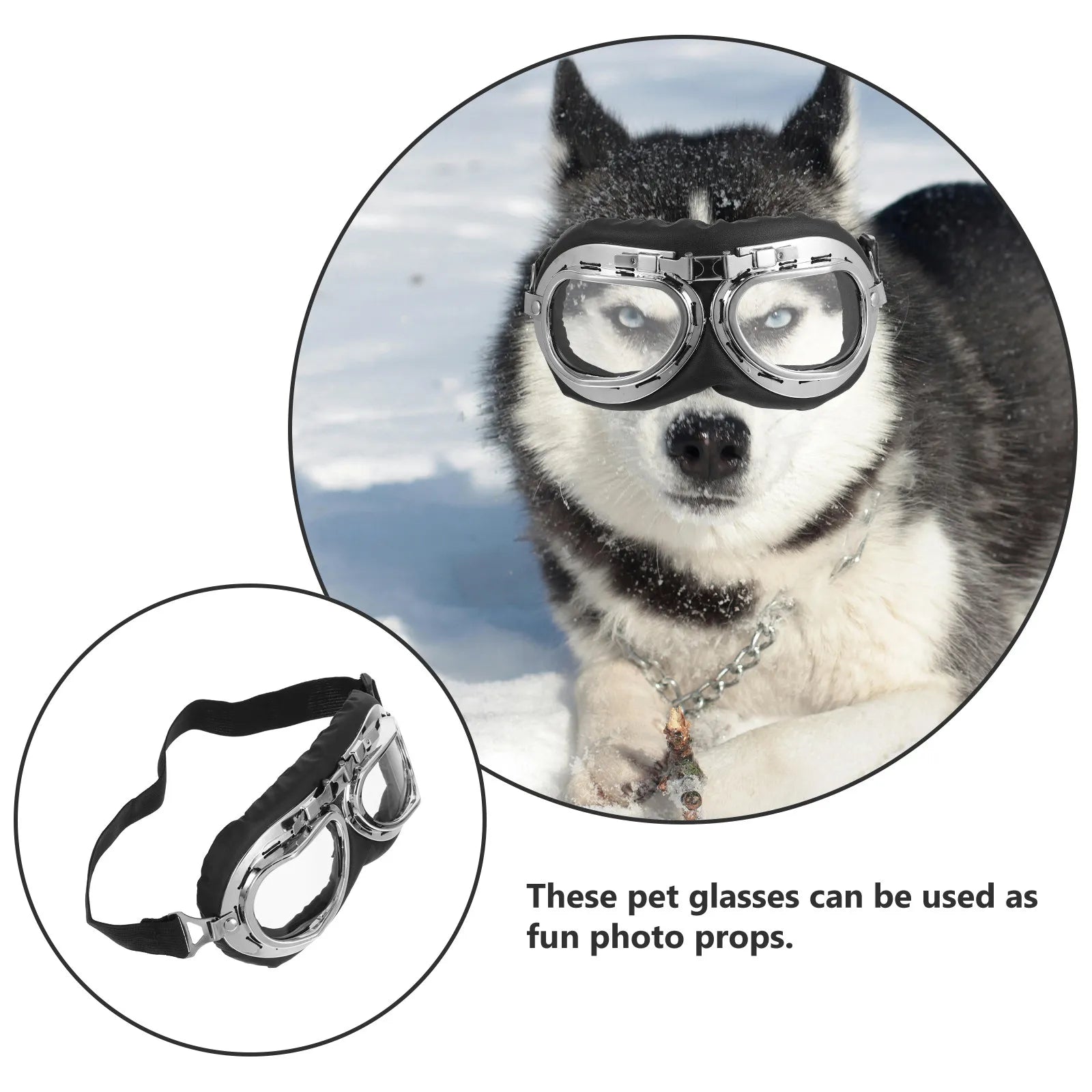 Pet Sunglasses For Dogs Cats Lightweight Durable Party Photo Props, Uv Protective Eye Wear Transparent Pet Glasses