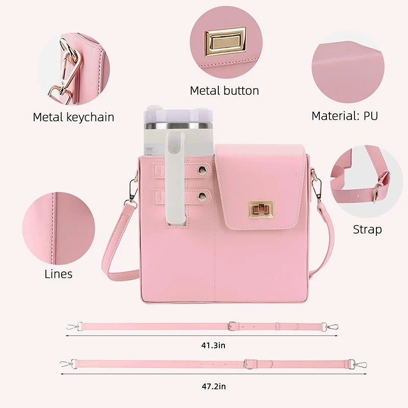 Outdoor Water Bottle Bag Portable Crossbody Multifunctional Universal Protection Pouch Single Shoulder Solid Color Storage