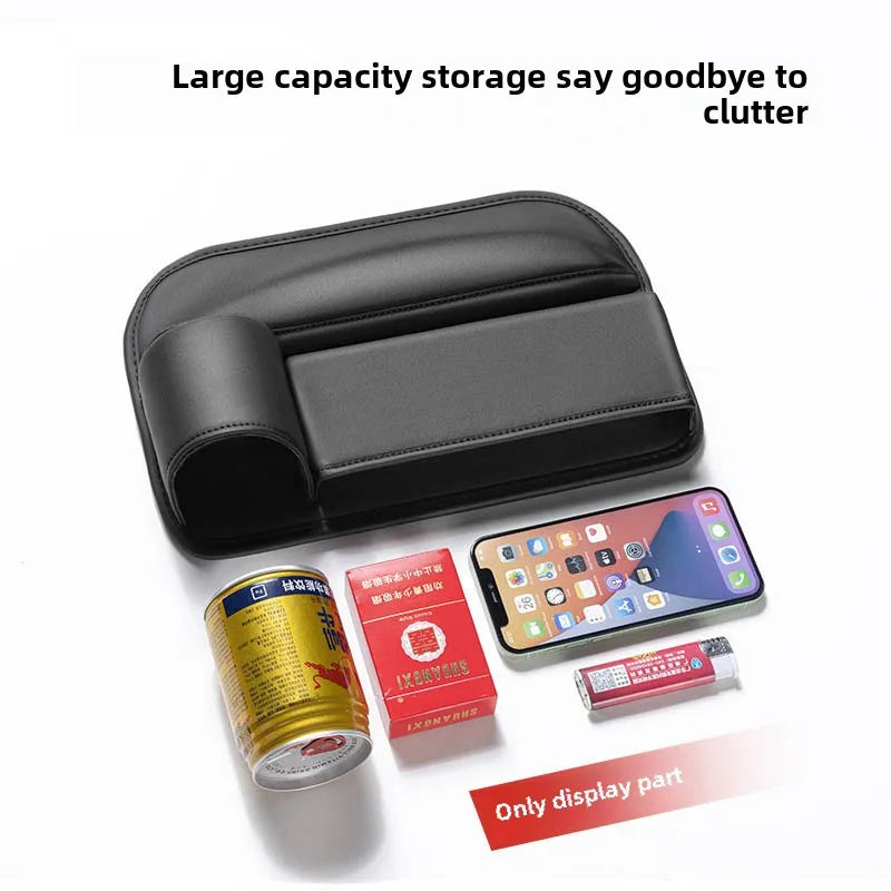 For Hyundai Santa Fe TM KONA Electric OS 2018~2023 Car Seat Gap Filler Storage Box With Cup Holder Multipurpose Organizer Pocket